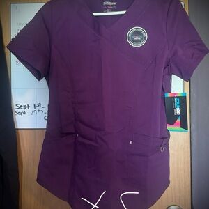 Women's Purple Scrub Set top and bottom size XS